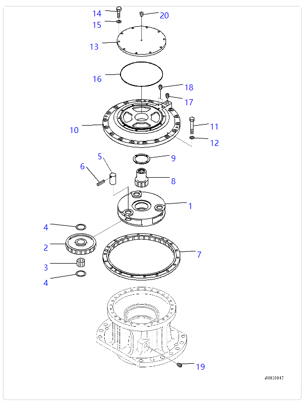 PC2000-8 回转牙箱(1) PC2000-8 Комплект поставки(1)