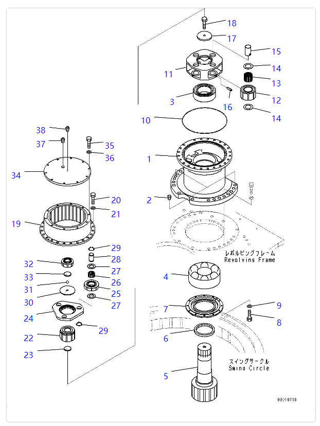 PC450-7 PC450-8 回转总成 PC450-7 PC450-8 回转总成