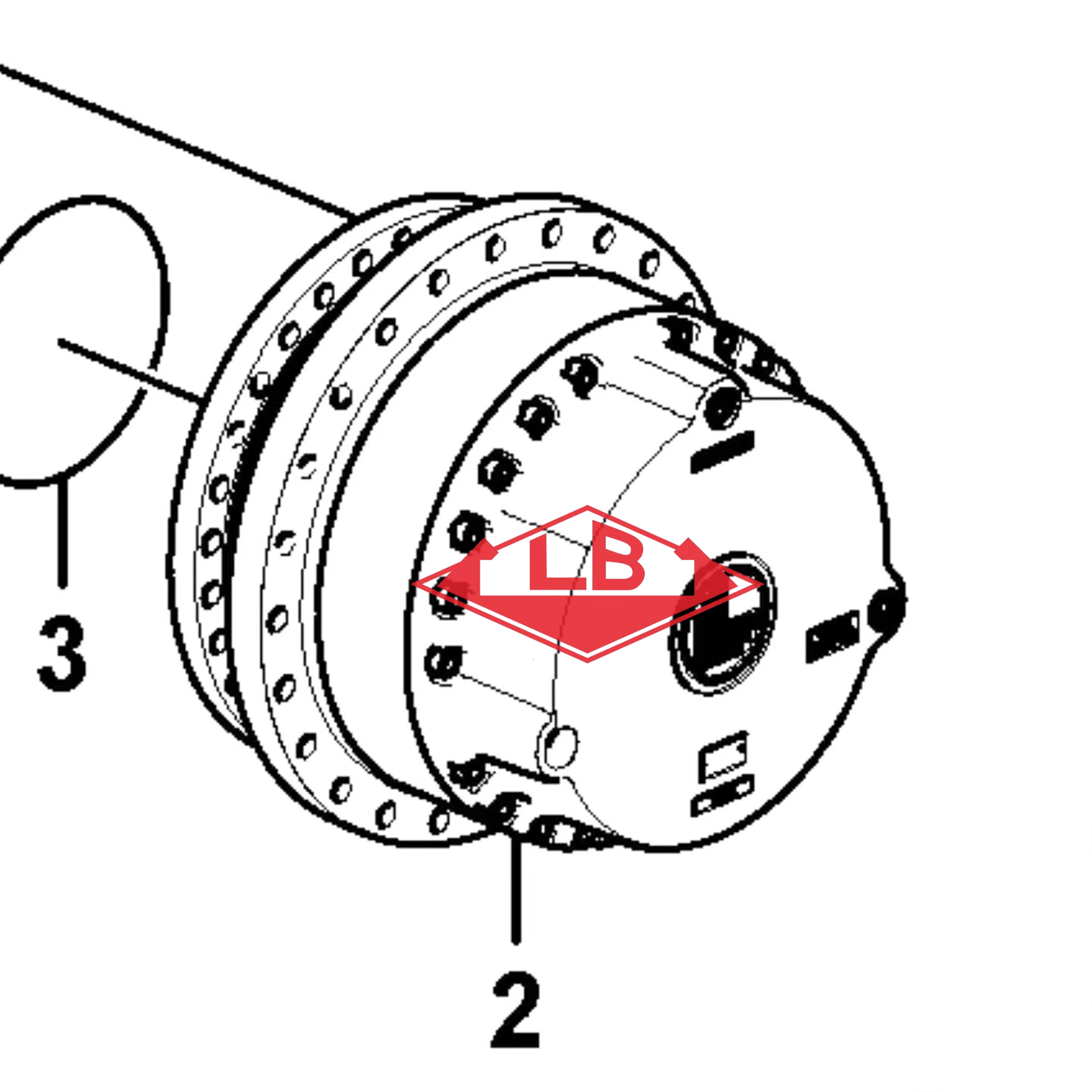 Volvo EC950 Travel Gearbox VOE14676646 Финальный привод EC950 VOE14757800