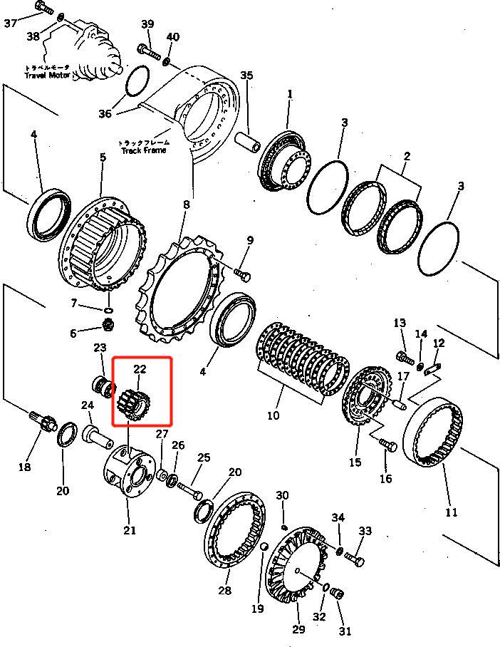 PC300-3 207-27-00040 2072700040 PC300-3 Планетарная передача 