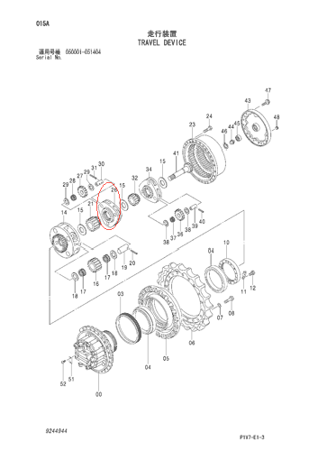 ZX330-3 行走二级架总成
