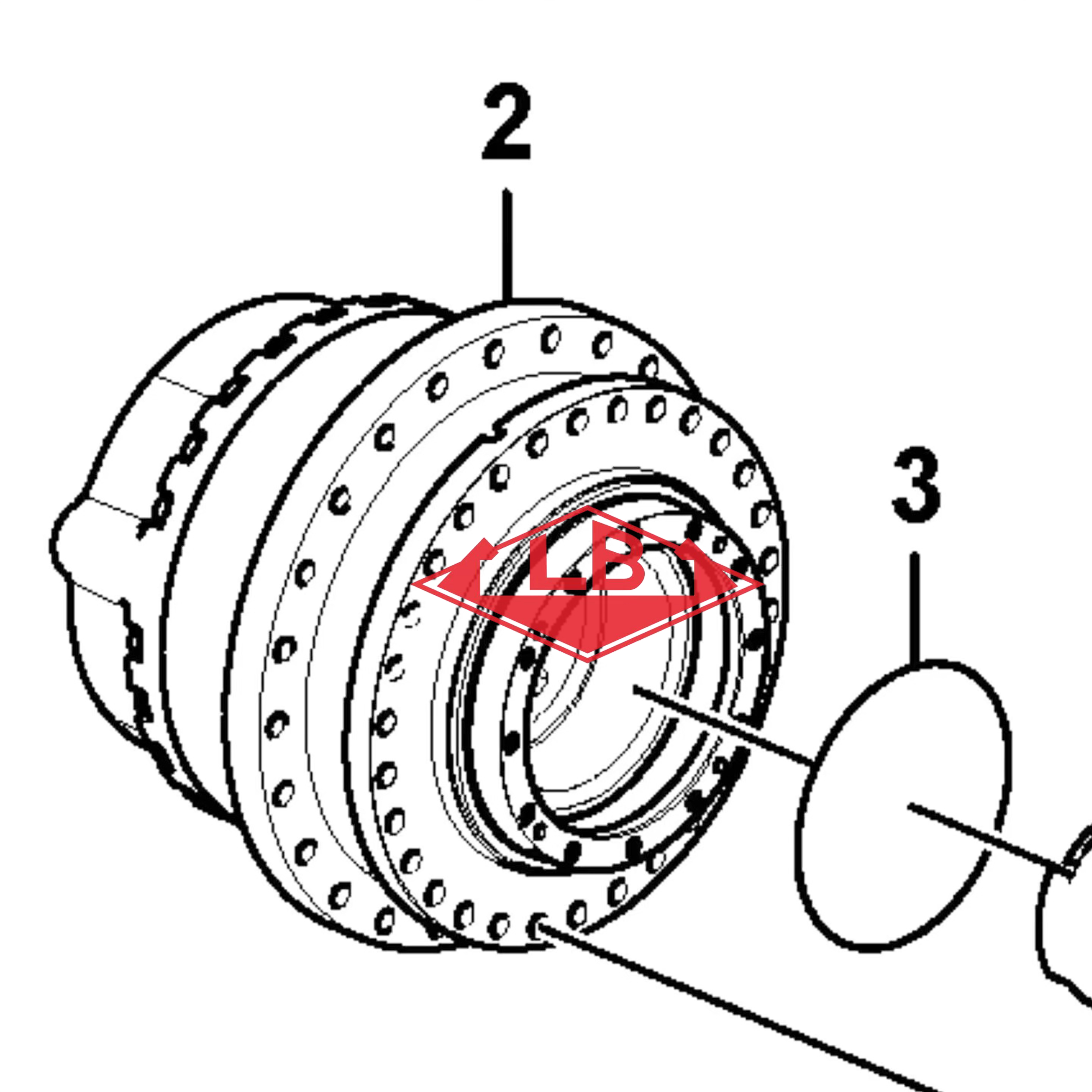 Volvo EC950 Travel Gearbox VOE14676646 Финальный привод EC950 VOE14757800